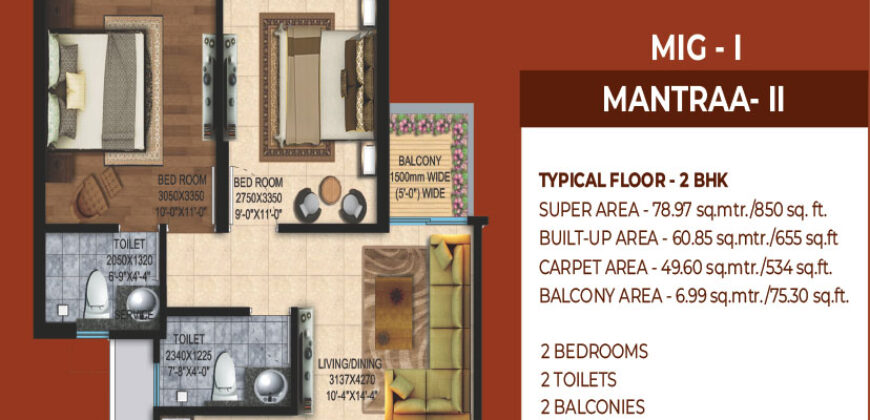 2 BEDROOM APARTMENT FOR RENT